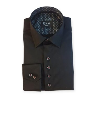 Moška črna srajca dolg rokav