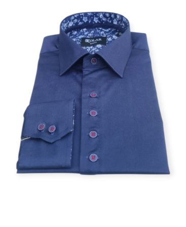 Moška temno modra slim fit srajca